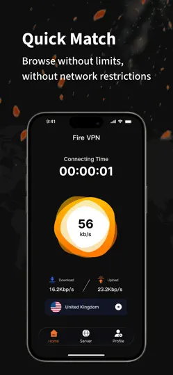 Скриншот ВПН - Secure огонь VPN 2026 на iPhone 3