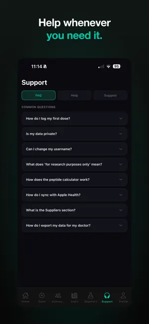Peptly Health Tracker screenshot 1