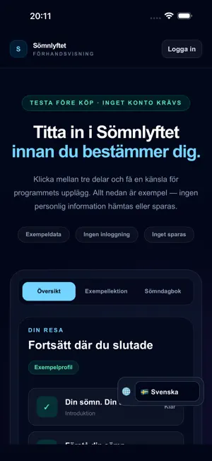 Sömnlyftet screenshot 2