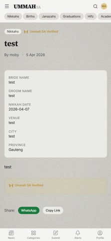 Ummah SA iPhone screenshot 3