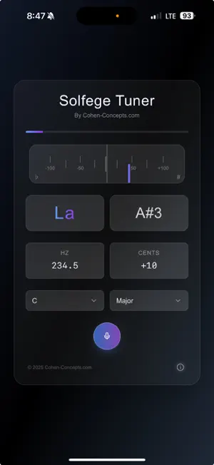 Solfege Tuner screenshot 1
