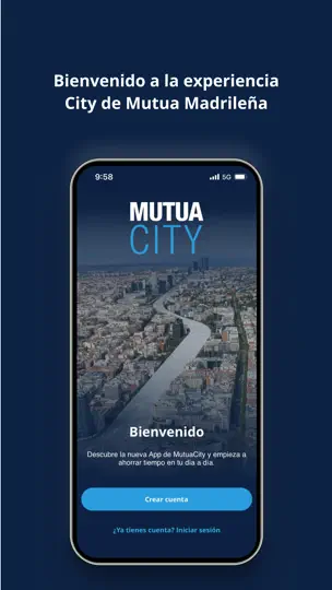 Captura de pantalla de MutuaCity en iPhone 6