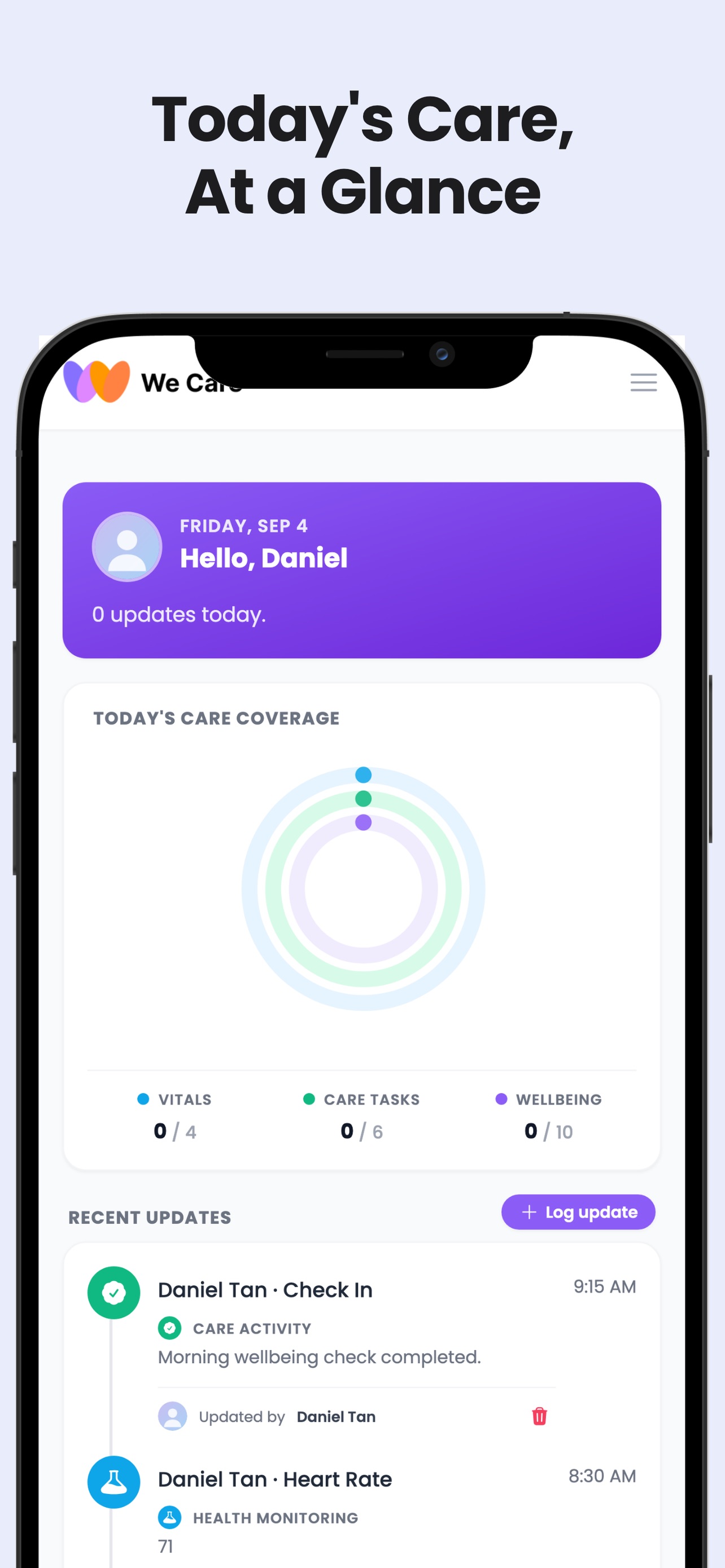 Screenshot 1 of We Care App
