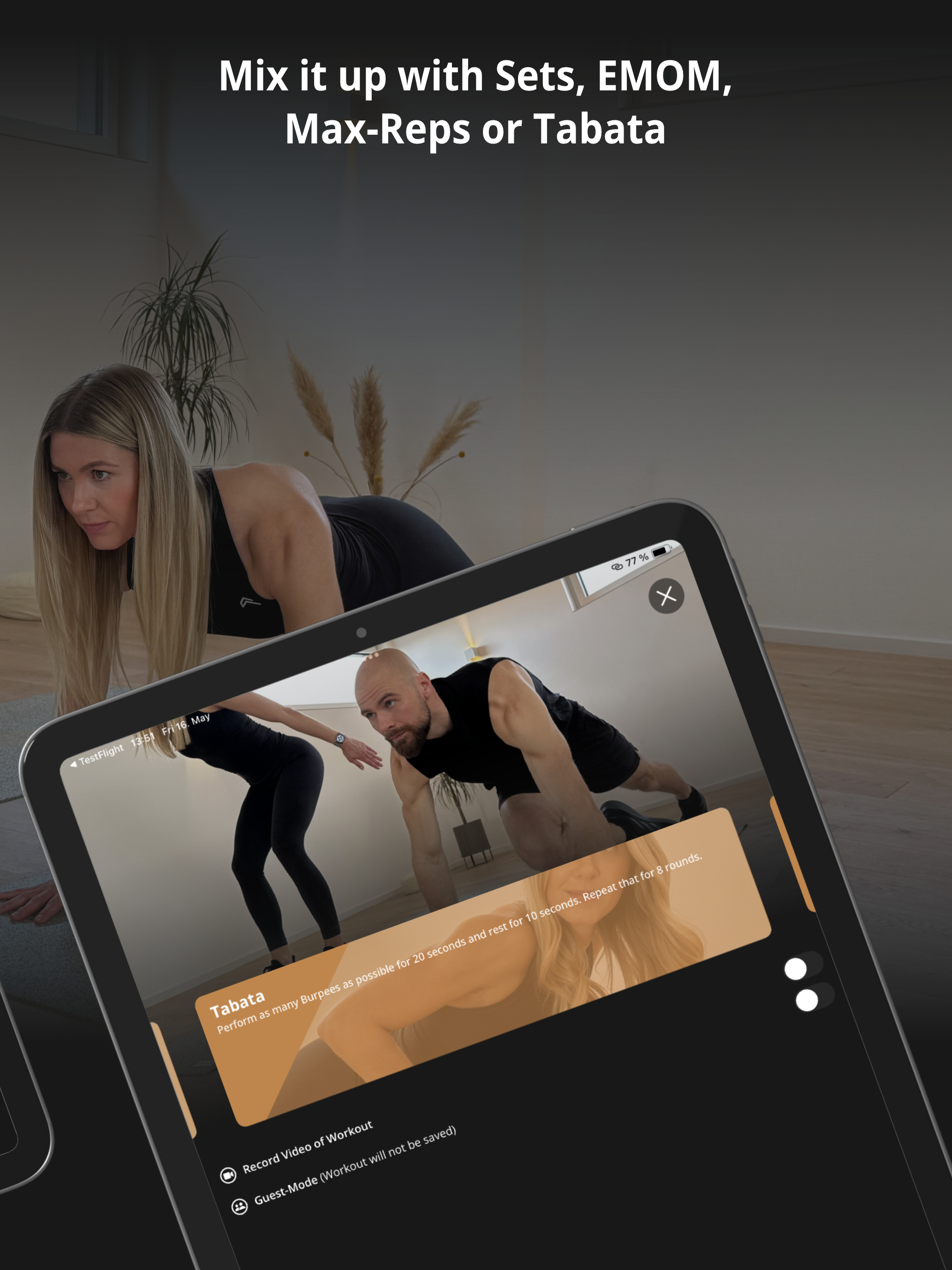 GOLDEN Burpees Tracker