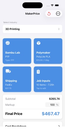 MakerPrice Screenshot 1 of 4