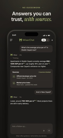 WiserChat - AI Real Estate iPhone screenshot