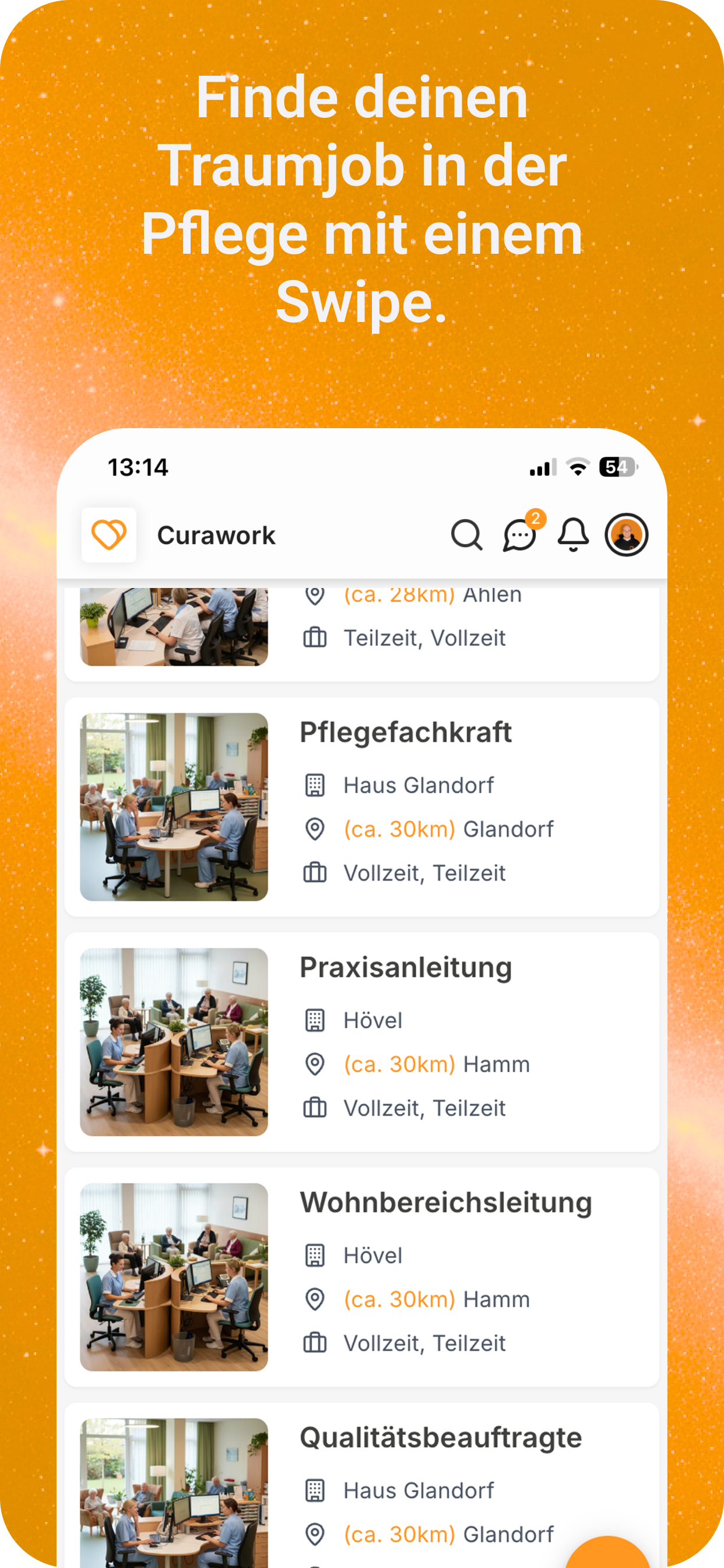 Curawork: Dein Pflege-Netzwerk