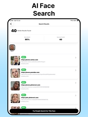 AI Lens - AI Face Search iPad screenshot