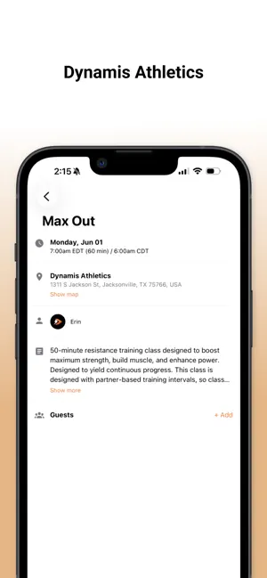 Dynamis Athletics Member App screenshot 4