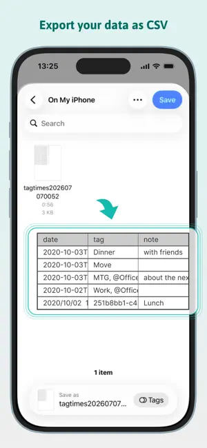 TagTimes – One Tap Time Log screenshot 4