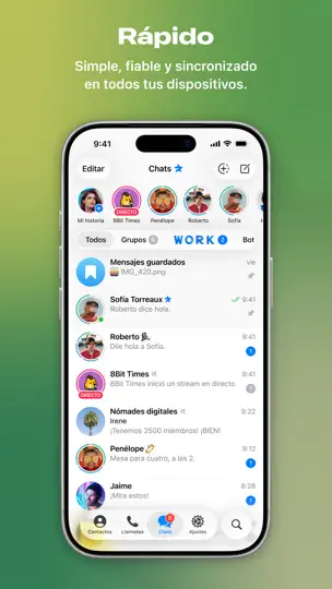 Captura de pantalla de Telegram Messenger en iPhone 1