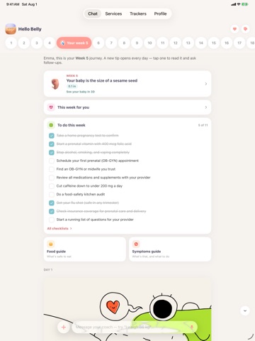 Hello Belly: Pregnancy Tracker iPad screenshot