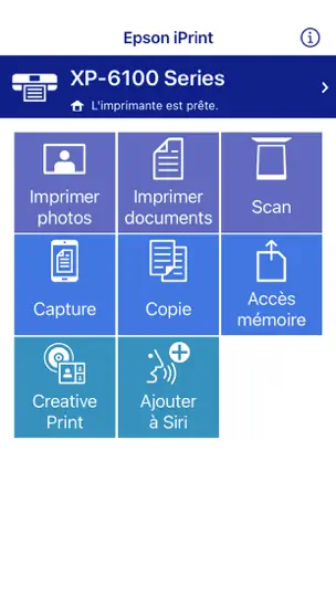 Capture d'écran de Epson IPrint sur iPhone 1