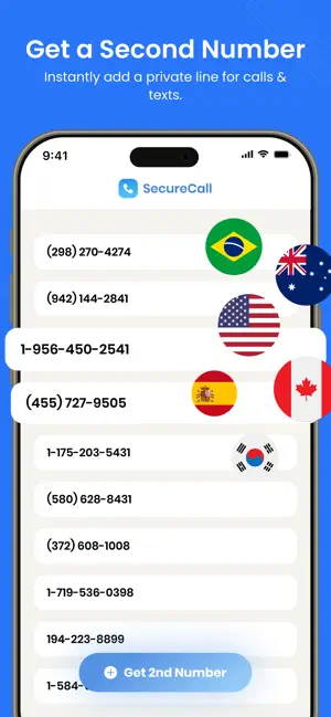 Second Number for Call - Text screenshot 2
