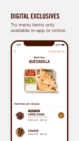 Chipotle Middle East screenshot