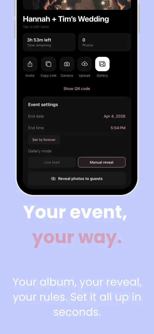Screenshot #2 pour Framr Disposable Camera Events