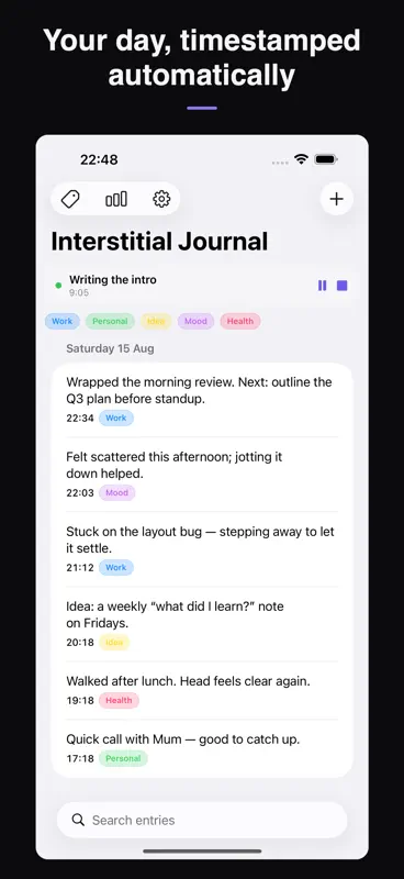 Interstitial Journal App screenshot 1 of 6