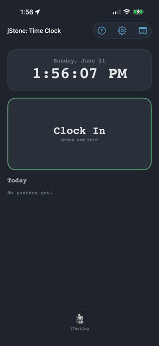 jStone: Time Clock Screenshot 2 of 4