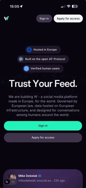 W Social iPhone screenshot 1