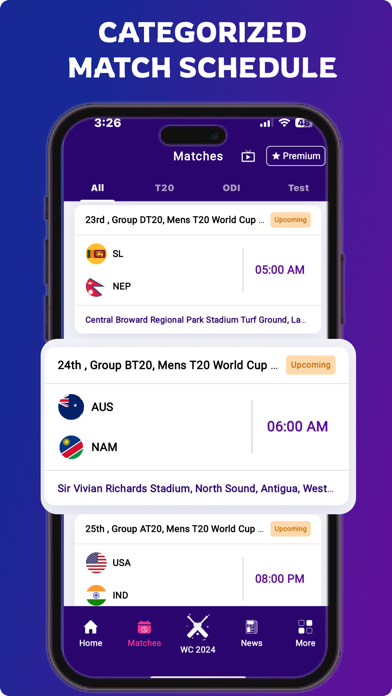 CricZone - Live Cricket Score Screenshot