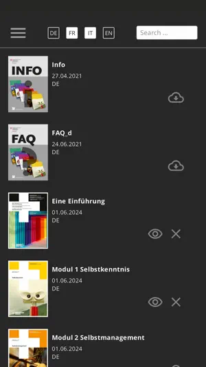 Module manuals screenshot 1