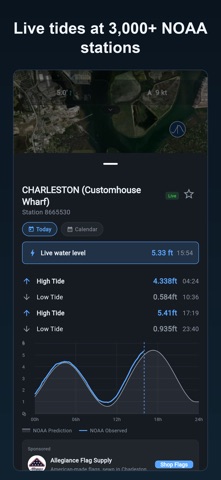 TidalMap: Tide Chart & Fishing iPhone screenshot