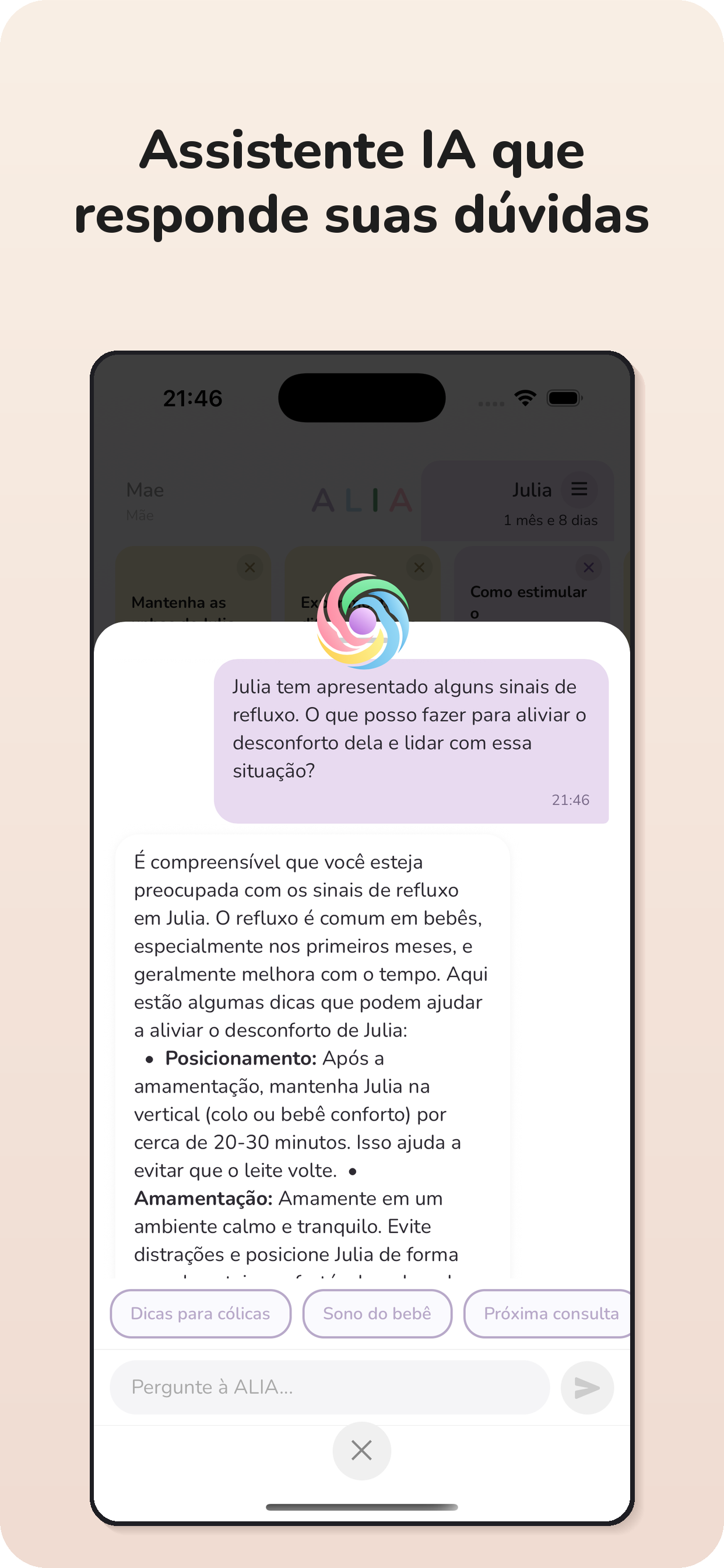 ALIA: Assistente IA para mães screenshot 8