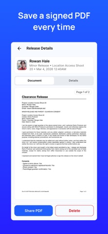 Clearance: Release Forms iPhone screenshot