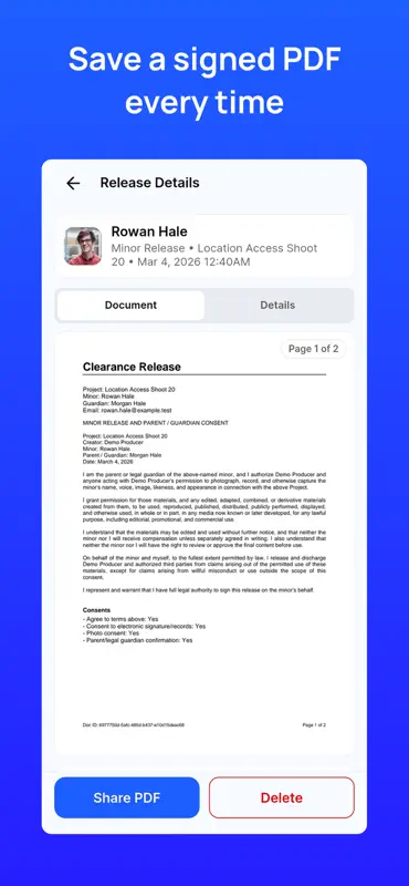 Clearance: Release Forms screenshot 3 of 6