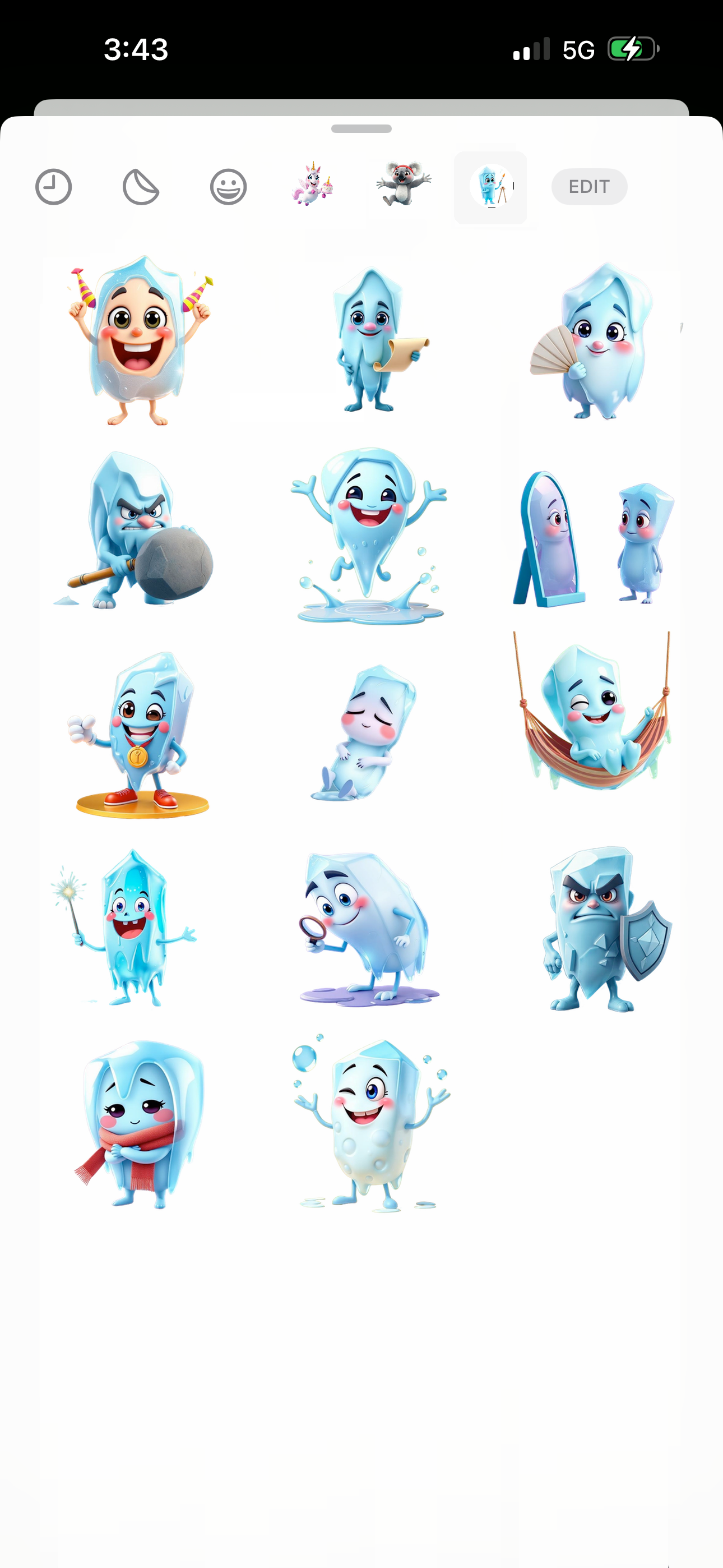 Dripping Icicle Stickers