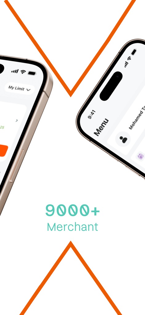 Valu - The app simplifies management with a clear 'Menu' for quick access and a 'My Limit' display for monitoring available credit.