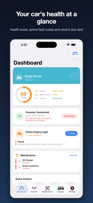 CarPulse: OBD2 Car Scan Tool screenshot 1