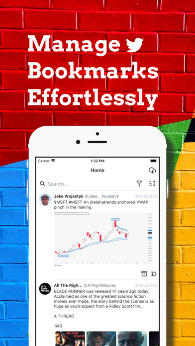 Bookmarks Manager for X iPhone screenshot 1 - Productivity app