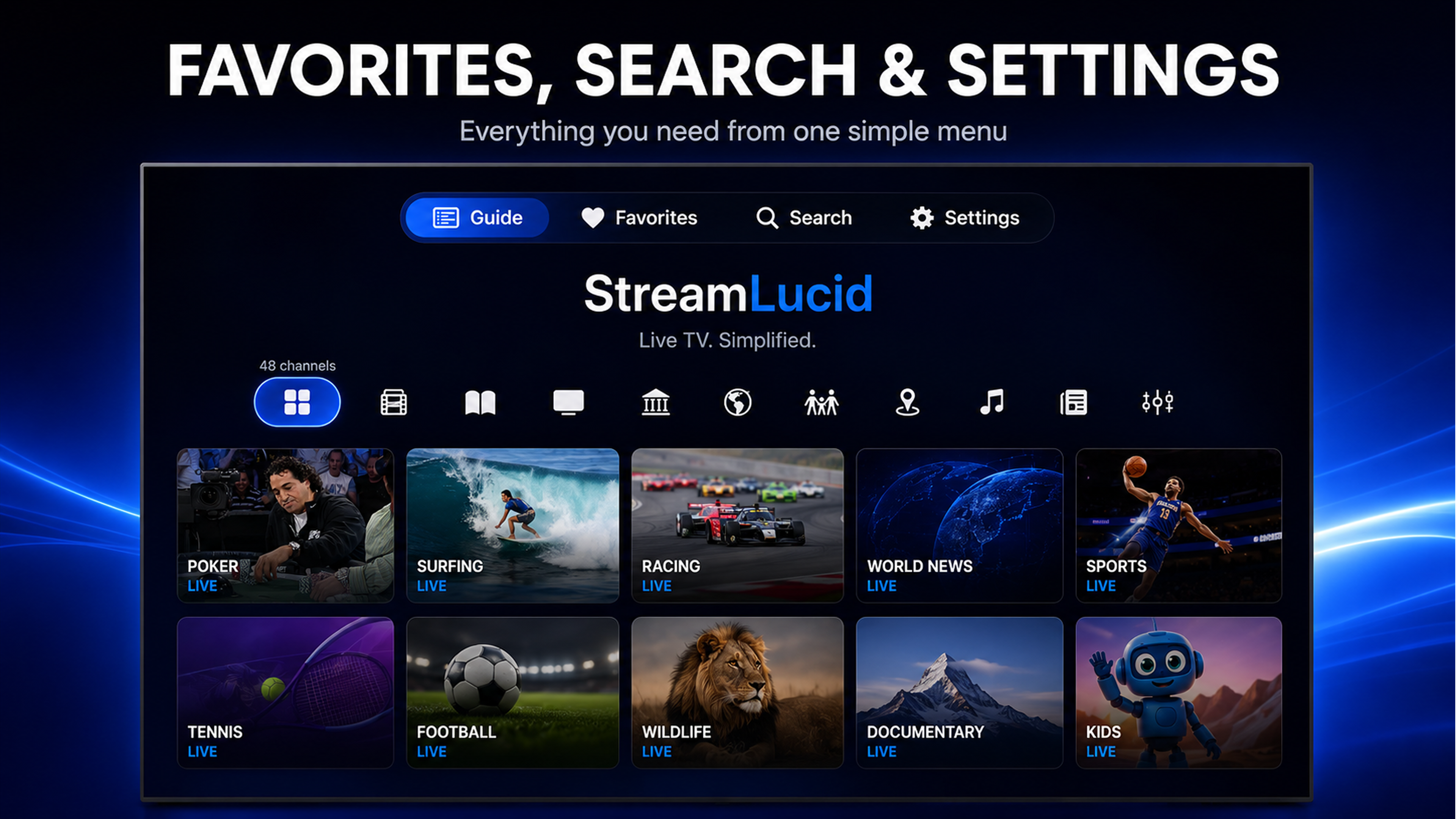 Stream Lucid — Live TV & Guide