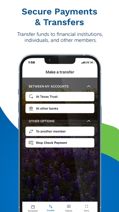 Texas Trust’s Mobile Banking Screenshot