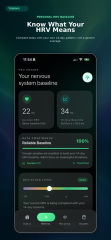 Tuning: HRV Stress Monitor iPhone screenshot
