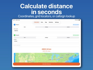 HAM Distance: Grid & Callsign iPad screenshot