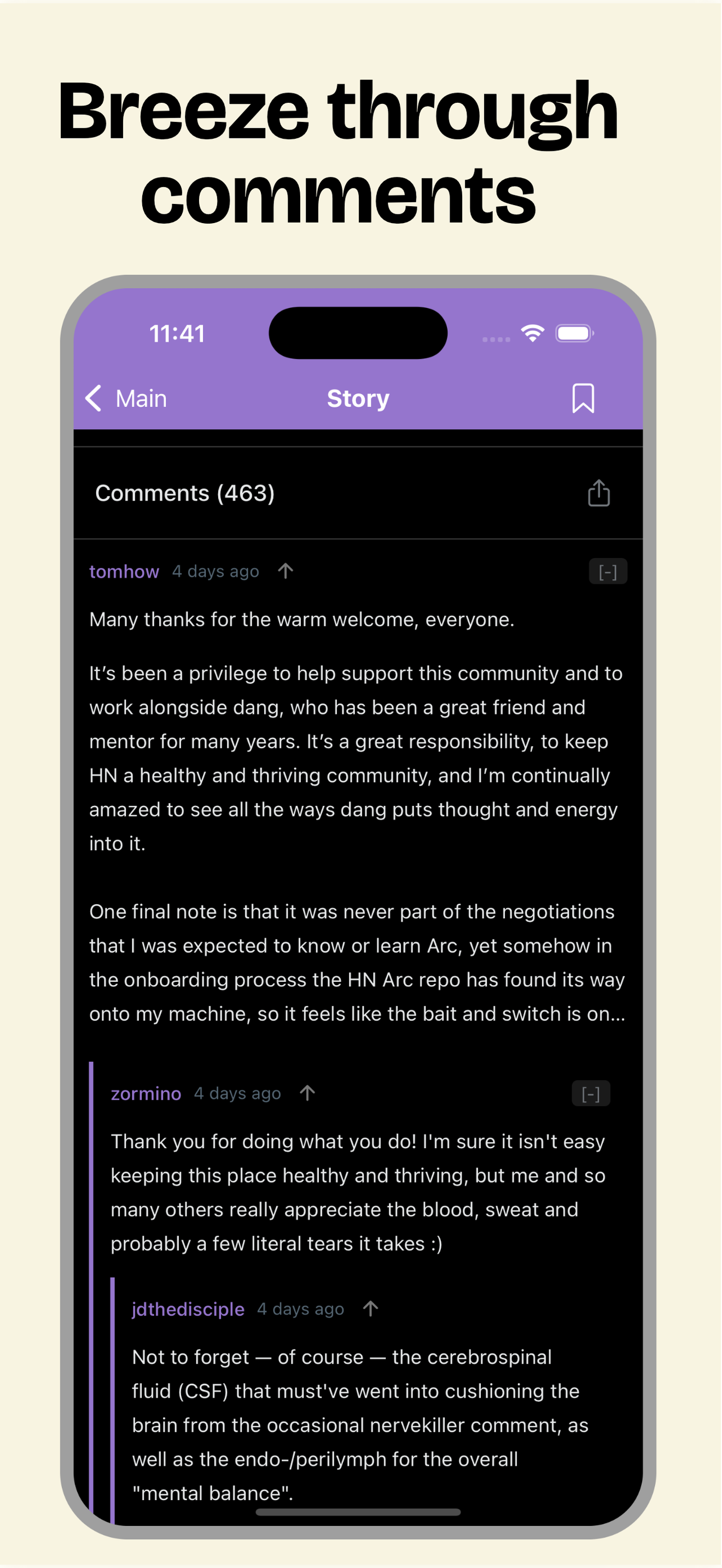 H for Hacker News