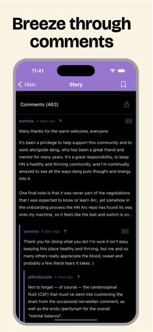H for Hacker News iPhone screenshot
