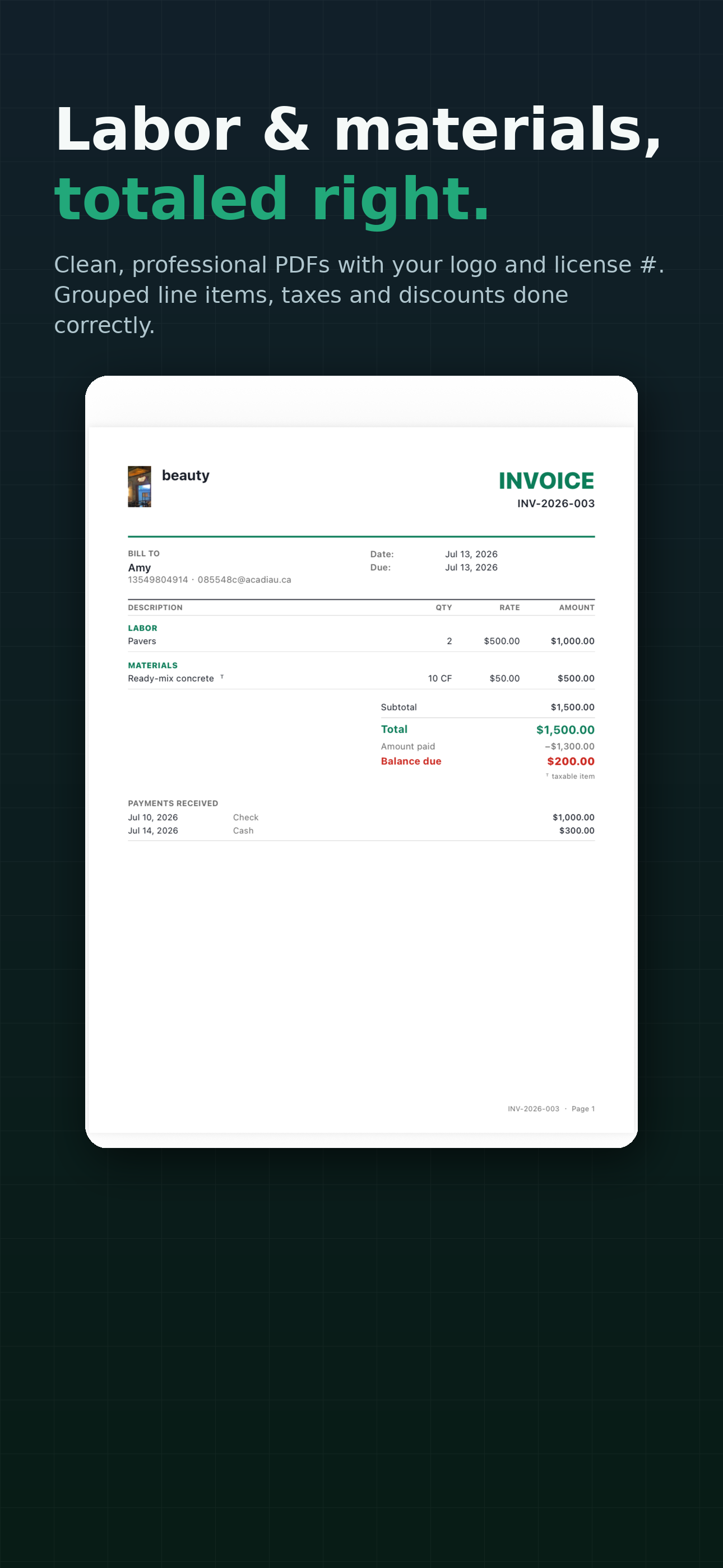 PaidKit: Contractor Estimates screenshot 3