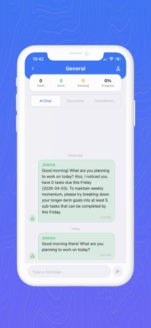 AU chat iPhone screenshot