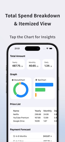 Costly : Subscription Tracker Screenshot 6 of 8