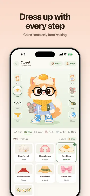 Walkie: Step Counter & Cat Pet screenshot 3 of 8