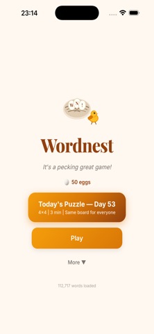 Wordnest - A Fun Word Game iPhone screenshot