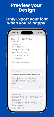 Custom Font Designer iPhone screenshot