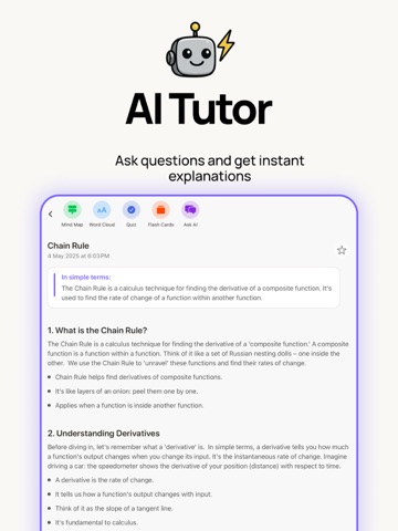 Cram Whiz: AI Study Flashcards iPad screenshot