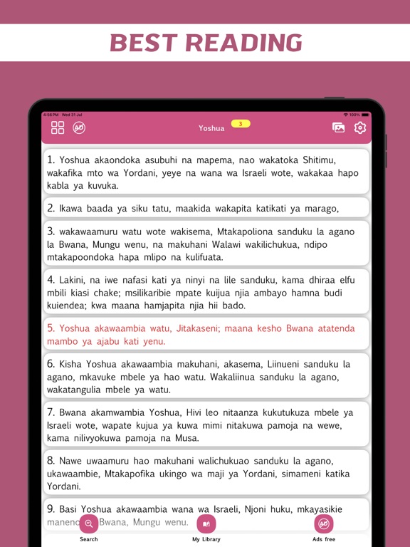 Screenshot #5 pour Biblia Takatifu in Swahili.