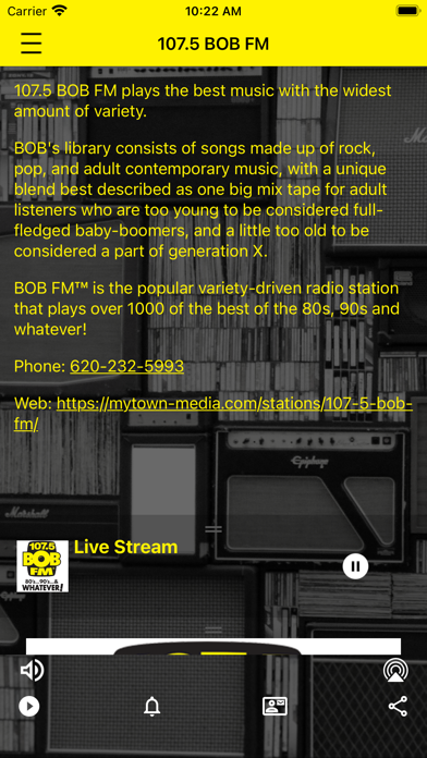 107.5 BOB FM KRZD Screenshot