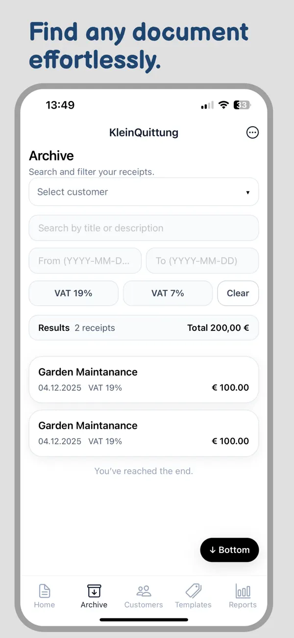 Invoice maker: Kleinquittung Screenshot 5