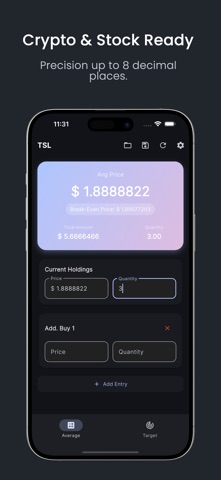 Avg Down: Stock & Crypto Calc screenshot